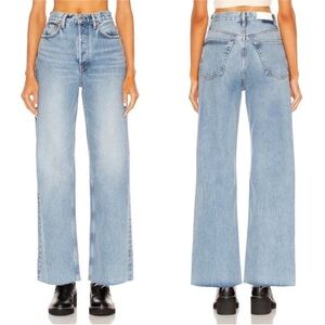RE/DONE 70s Ultra High Rise Wide Leg Jeans Size 29 60s Fade